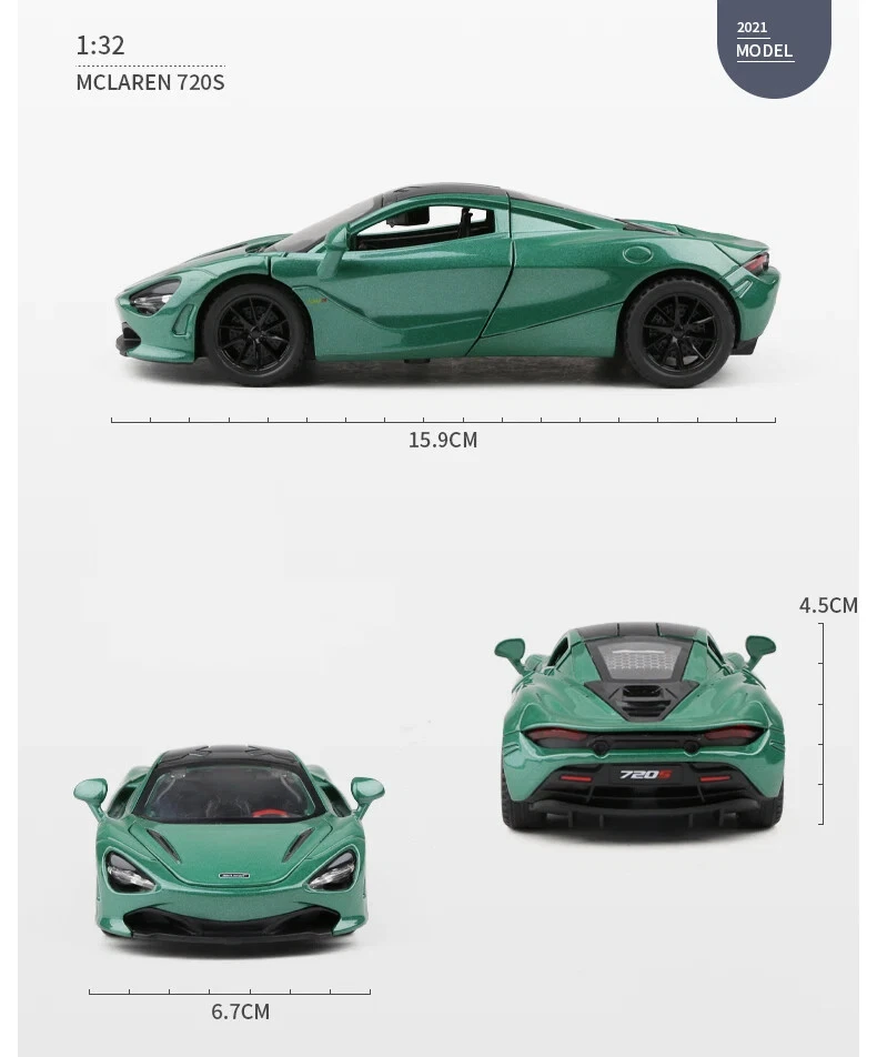 Mclaren 720S Spider Model 1:32 Scale