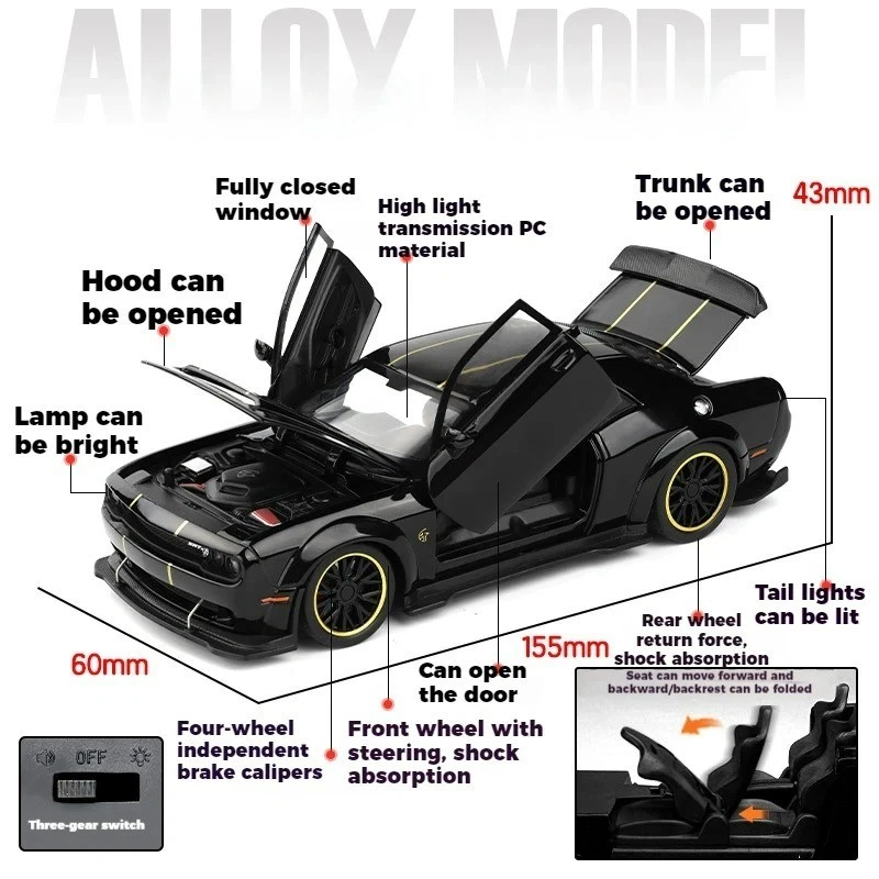 Dodge Challenger SRT 1:32 Scale